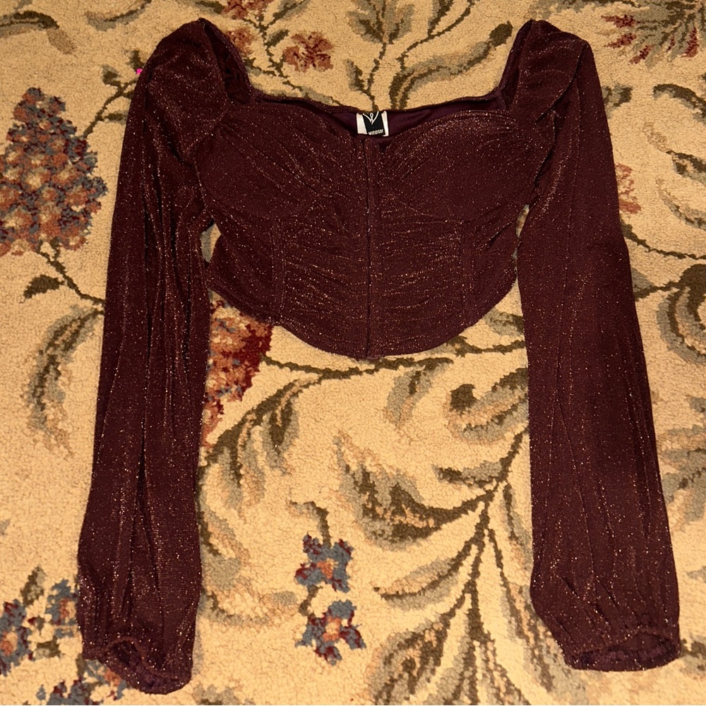 Windsor long sleeve corset top